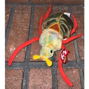 Ty Beanie Baby Scurry the Beetle 2000 Multi-Color Insect Plush Toy with Tags